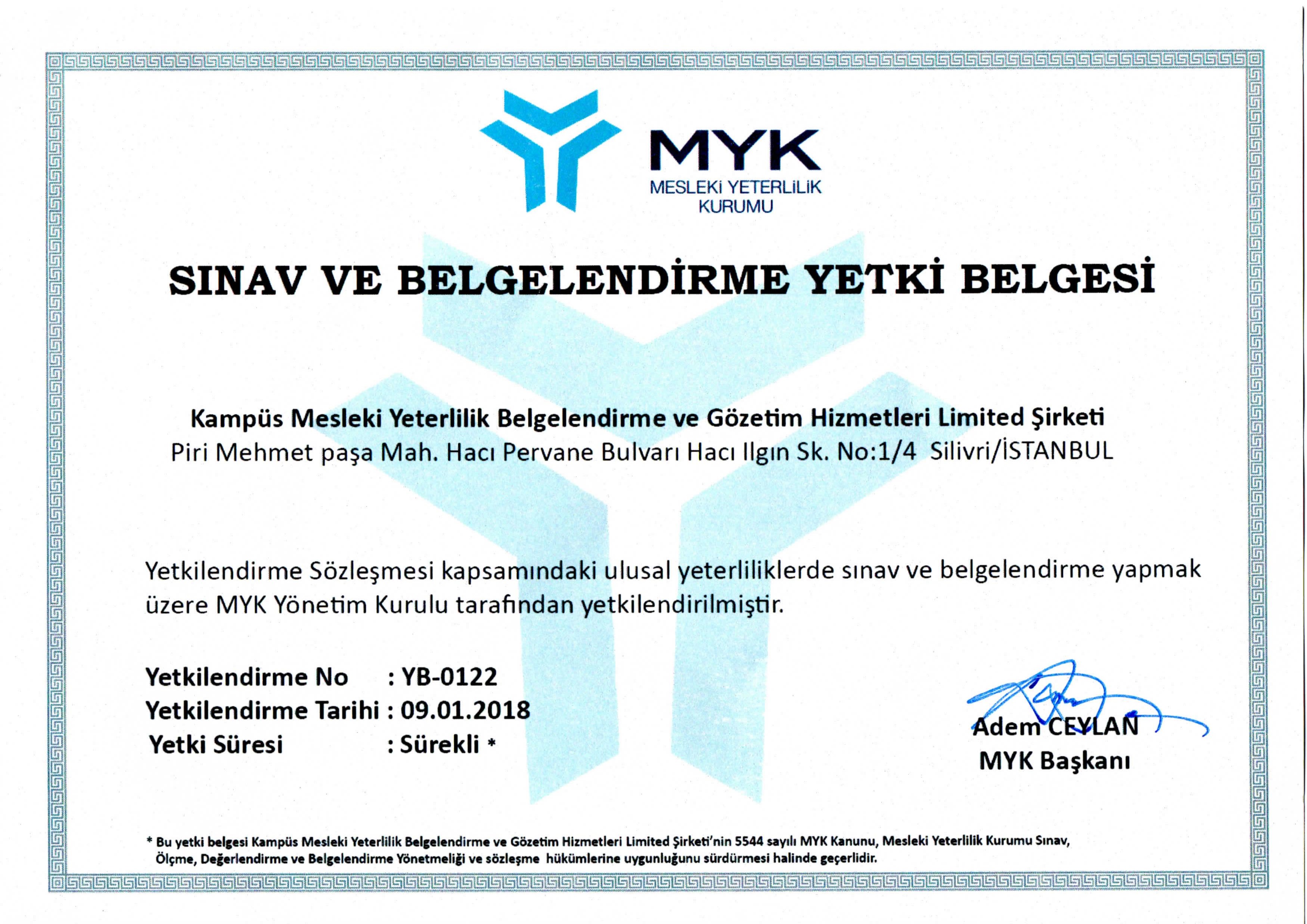 YETKİ BELGESİ